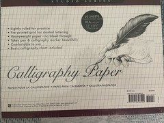 CALLIGRAPHY PAPER Studio Series 50 Sheets 90 lbs Lightly Ruled for Practice