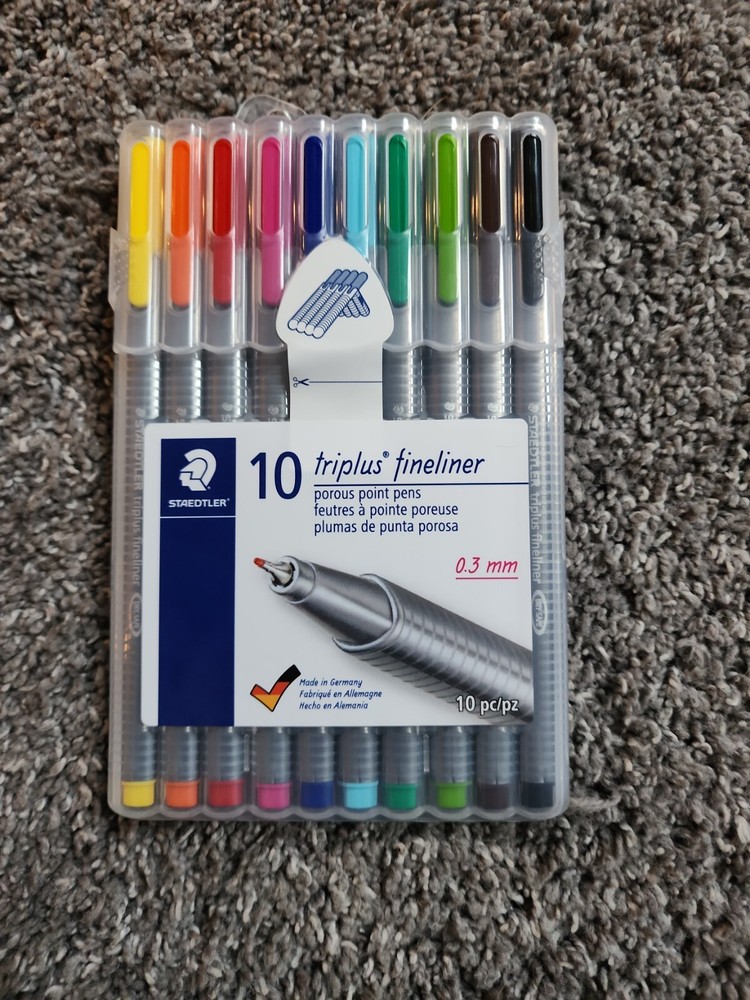 Staedtler Triplus Fineliner Porous Point Pens, 0.3mm 10pk