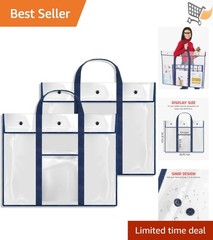 Poster Storage Bags 2 Pack PVC Large Organizer Bulletin Board Art Portfolio