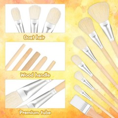 Mop Brush for Acrylic Painting, Assorted Size Acrylic Paint Brush Set6054