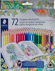 Staedtler 72 Piece Triangular Barrel Colored Pencils Art Drawing Professional