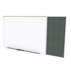 Ghent’s Ceramic 4′ x 16′ Rubber Bulletin & Mag. Whiteboard C-Set in Confetti