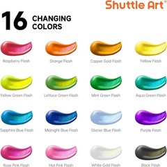 Color Change Acrylic Paint Set – 16 Iridescent Colors for All Ages, 60ml Bottles