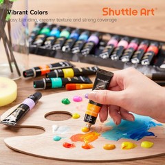Acrylic Paint Set, 30 x12ml Tubes Artist Quality Non Toxic Rich Pigments Colo…