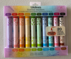Scented Colored Markers, 10 DoubleSided Markers with 20 Colors by Lifelines