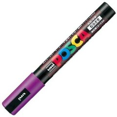 Uni Posca PC5M.12 Water-Based Paint Marker, Medium Point, Purple