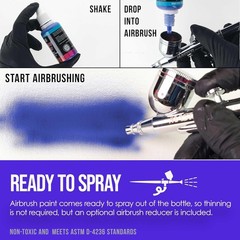 Complete 12-Color Airbrush Paint Set with Reducer – Perfect for All Surfaces