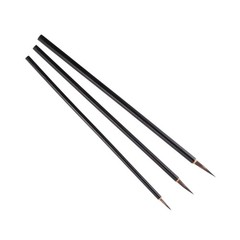 3pcs Chinese Calligraphy Brushes Ink Painting Writing Handles 3 Size Kit Black