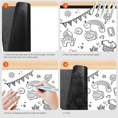 200 Sheets Carbon Paper Black Graphite Paper Transfer Tracing Paper and 5.