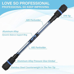 4-Piece Cool Spinning Pen Set for Students – Black Ink, 0.5mm, Gift Idea