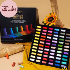 Professional Soft Pastels, Handmade 72 Vibrant Colors Chalk Pastels Smooth and H