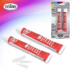 Testors Cement Plastic Model Glue Adhesive 2-Pack, 6 Fine Detail Miniatures P…