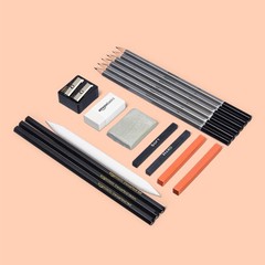 Amazon Basics Sketching and 17 Count (Pack of 1), Charcoal, Black, White