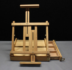 Artists Portable Wooden Desktop w/Adjustable Easel, Storage Drawer & Handle