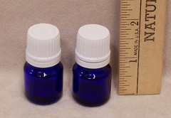 9 Cobalt Blue Glass Bottles Euro Drip Dropper Perfume Scent Oils Homeopathic
