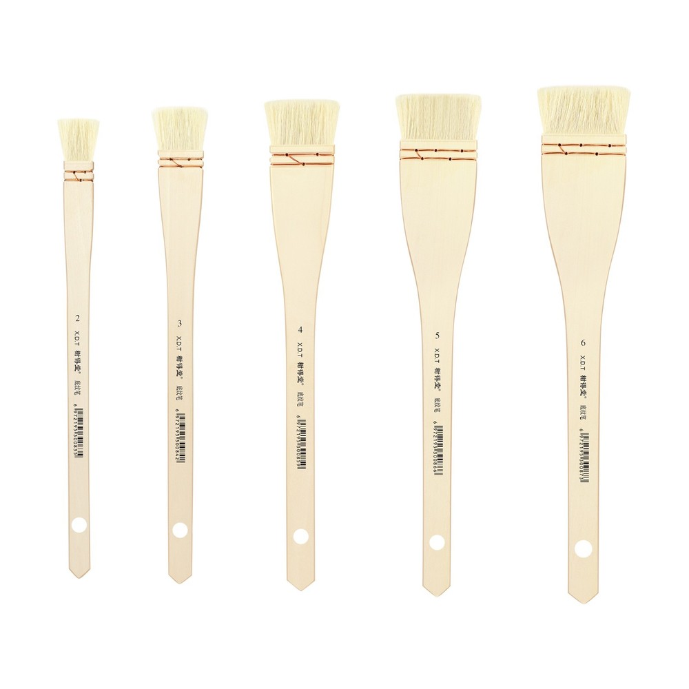 XDT Hake Artist Paint Brush 5 Piece Set #0.75in#1.1in#1.46in#1.89in#2.24in