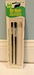 Vintage Flat Ox Hair One Stroke Brushes 1/4″ and 3/8″ Art, Craft, & Ceramic