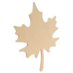 Maple Leaf Wood Cutout 12″x8.5″, Unfinished for Autumn Crafts | Woodpeckers