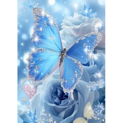 5D Diamond Art Butterfly Kits for Adults, Diamond Painting Rose Kits, DIY Full