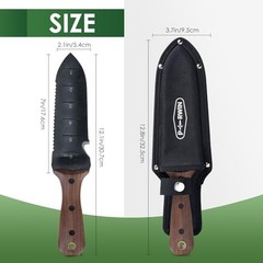 Hori Hori Garden Knife, Garden Tools with Sheath for Weeding, 7″ Single Head