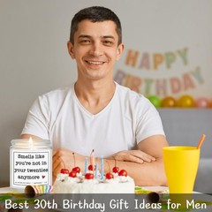 RIZOOCE 30th Birthday Gifts for 2.9 inches x x 3.9 inches, White