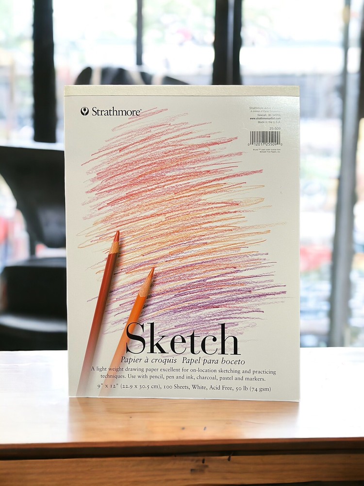200 Series Sketchbook, Tape Bound Pad, 9×12 inches, 100 Sheets (50lb/74g) – A…