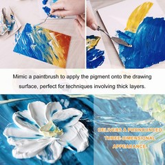 5pcs Painting Palette Knife 2.83 x 0.91 Inch Stainless Steel with Wood Handle