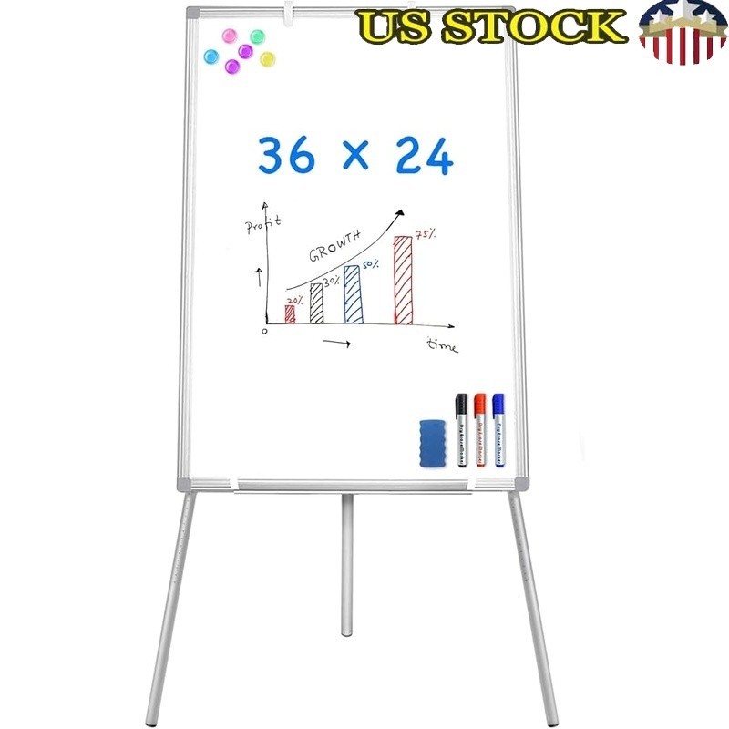 Portable Adjustable Tripod Whiteboard Easel Home Office Classroom W/ Accessories