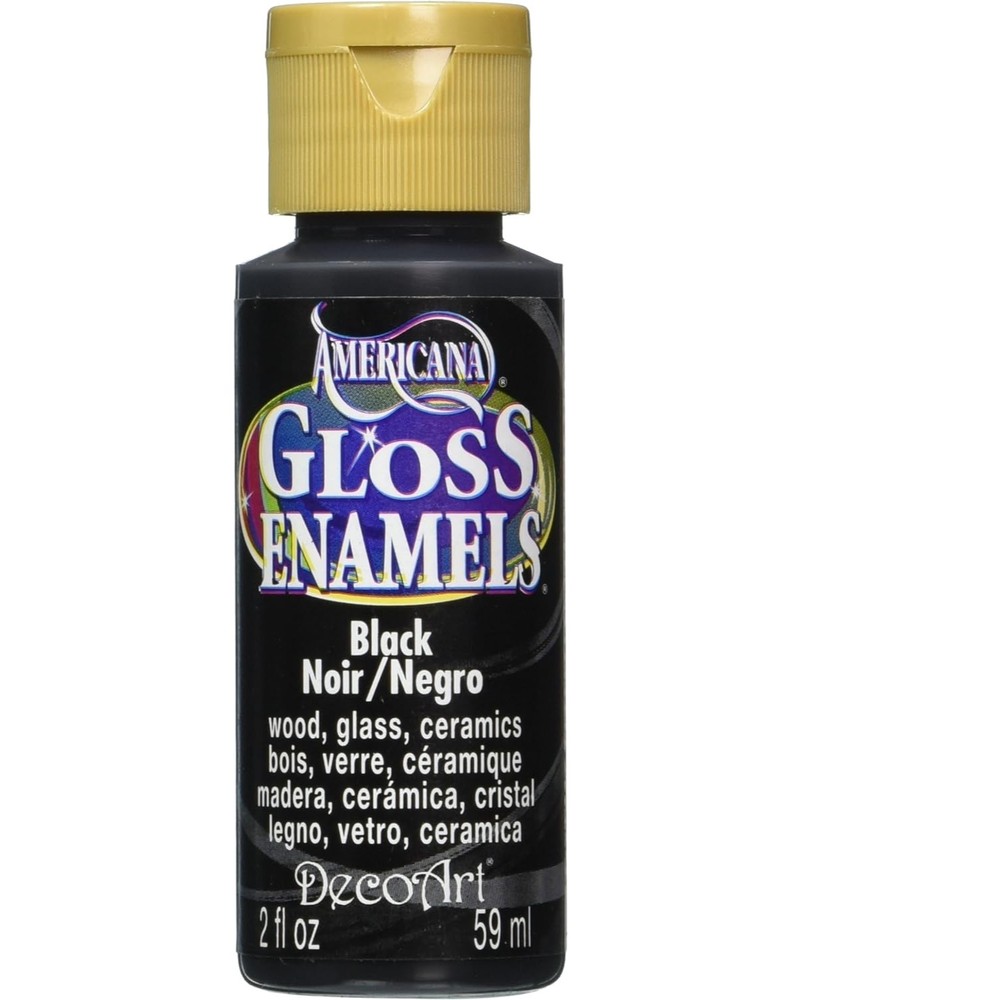 30 Americana Gloss Enamel Paint, 2-Ounce, Black
