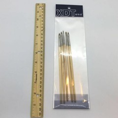XDT Triangular Tip Nail Art Brush 5pc Set #000 Pure Kolinsky Sable Micro Detail