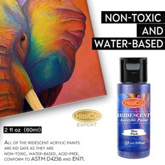 Iridescent Acrylic Paint Set of 16 Chameleon Colors 60ml 2 OZ Bottles, High V…