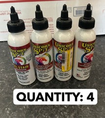 New 4-pack lot Unicorn Spit Wood Glass Ceramic gel Stain & Glaze 4 oz White Ning
