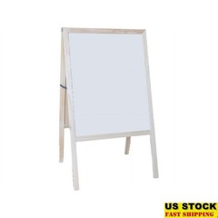 Double-Sided Dry Erase Chalkboard Easel Hardwood Foldable Signage Board New
