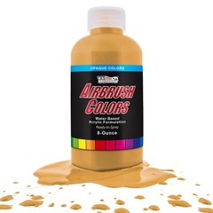 US Art Supply 8-Ounce Opaque Ochre Airbrush Paint