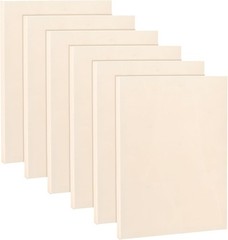 6 Pack 9 x 12 Inch Wood Canvas Panels, Unfinished Wooden Canvas Boards Wood C…