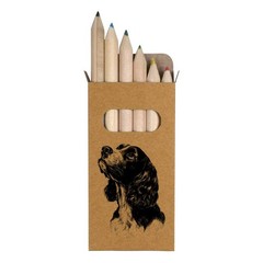 6 x ‘Cocker Spaniel Dog Portrait’ Short Colour Pencils (PE00084288)