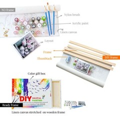 Paint By Numbers Adults kids Dinosaur Animals DIY Painting Kit 40x50CM Canvas