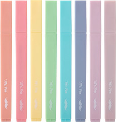 Mr. Pen- Aesthetic Cute Pastel Highlighters Set, 8 Pcs, Chisel Tip, Candy Colors