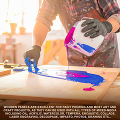 24″ x 24″ Unfinished Cradled Wood Panels – 2 Pack for Painting & Crafts
