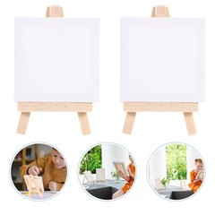 6 Sets Mini Easel Set Wooden Painting Easel White Durable for Painting Crafts