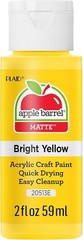 Apple Barrel Acrylic Paint in Assorted Colors (2 oz), 20513, Bright Yellow