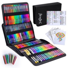 160 Pack Artist Colored Gel Pens Adult Coloring Book Supplies Gel Pen Set