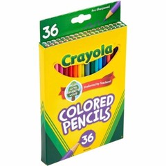 NEW CRAYOLA 36 COUNT COLORED PENCILS NONTOXIC PRE-SHARPENED