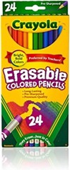 Erasable Colored Pencils (24ct), Kids Coloring Pencils for Coloring Books, Asso