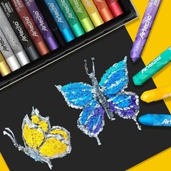 Soft Oil Pastels Set of 12 Metallic Colors – Perfect for Art & DIY Creations