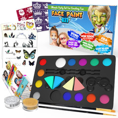 Kit Pintura Facial Deluxe Desire Ninos 16Colores No Toxico Hipoalergenico Fiesta