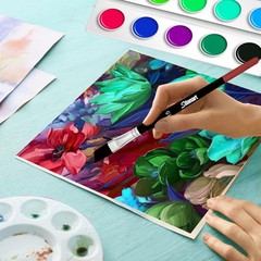 Angular Paint Brushes,15 PCS Different Size Professional Angled Paint Brush f…