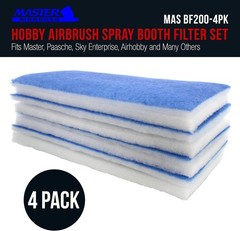 Hobby Airbrush Spray Booth Filter Set and Many Others. (Pack of 4)