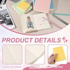 5.8×4.2″ Watercolor Sketchbook, 50 Sheets/100 Pages 230GSM/110lb, Yellow