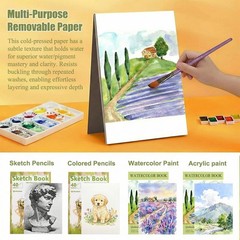 Watercolor Paper Pad – A4 (8.2″ x 11.7″) 140lb/300gsm,Heavyweight Cold Press …
